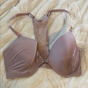 Izod Elegant Lace-Back Bra in Mauve